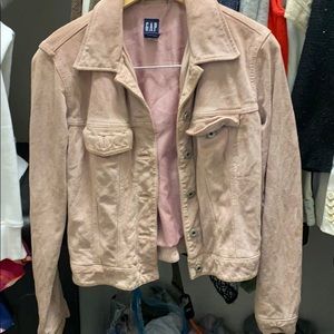 Pink leather suede jacket